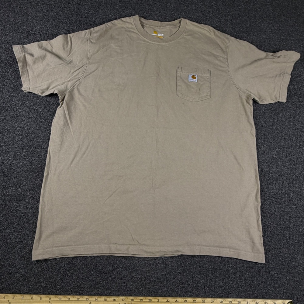 Carhartt T-Shirt Kids 2XL Tall K87 Tan Short Sleeve Pocket EUC